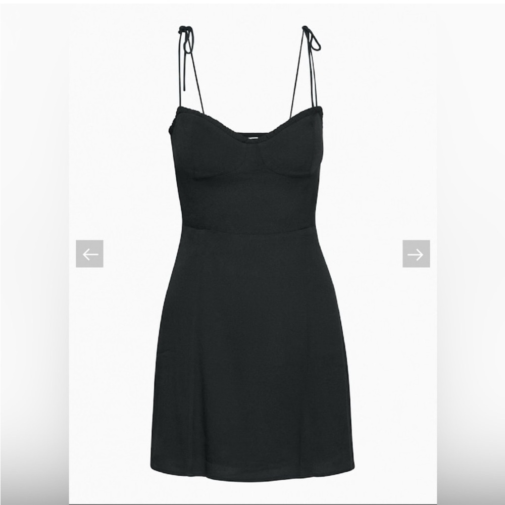 NWT Aritzia Wilfred Fable Black Sweetheart Mini Dress size 2